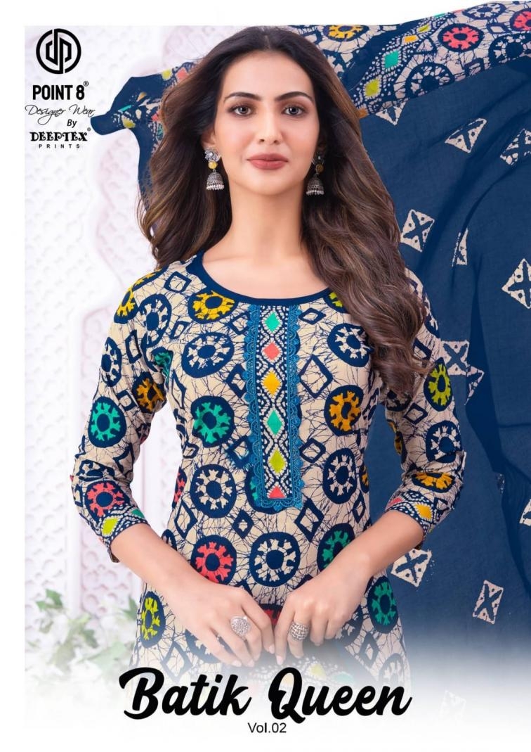 deeptex prints batik queen vol 2 series 2001 to 2008 cotton readymade plus size suit in wholesale surat