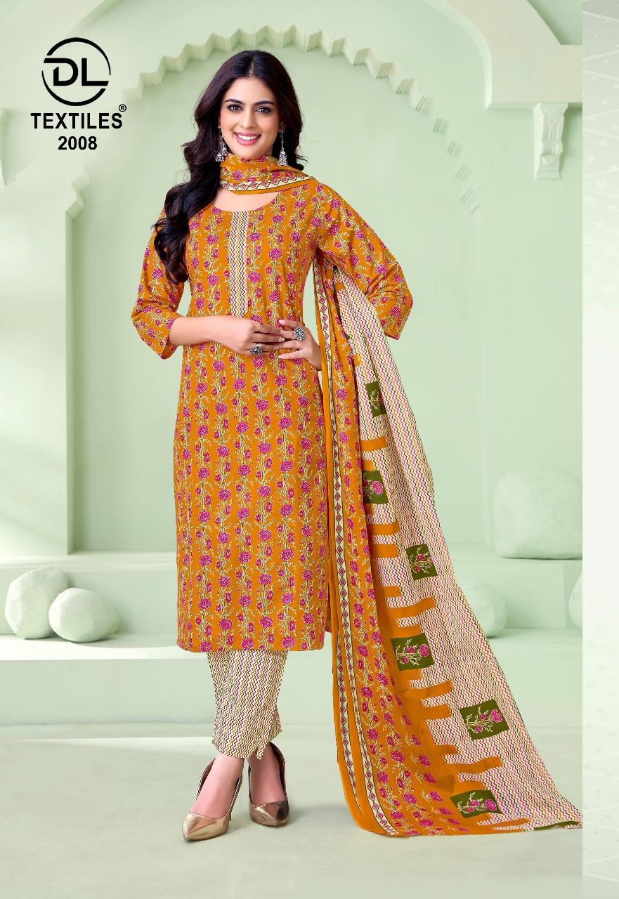 DL Nayarang Vol-2 series 2001 to 2010 Pure Cotton Printed Kurti Pant With Dupatta in wholesale surat