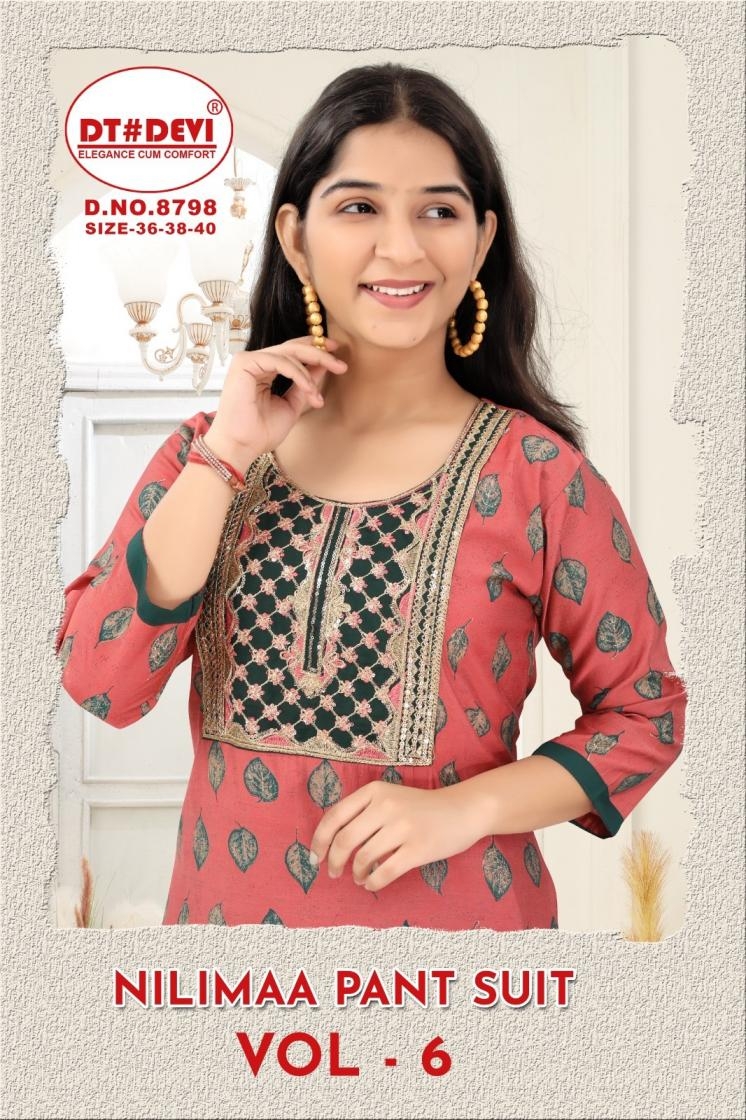 dt devi nillimaa pant set vol 6 8798 readymade modal print combo kids suit in wholesale surat