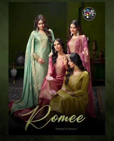 fourdots romee series 1871 to 1874 viscose ho silk jacquard party wear salwar kameez in wholesale surat