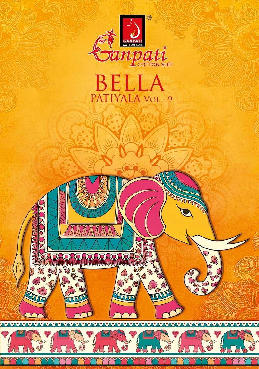 Ganpati Bella patiyala Vol-9 series 901 to 915 Heavy Cotton Printed salwar kameez in wholesale surat