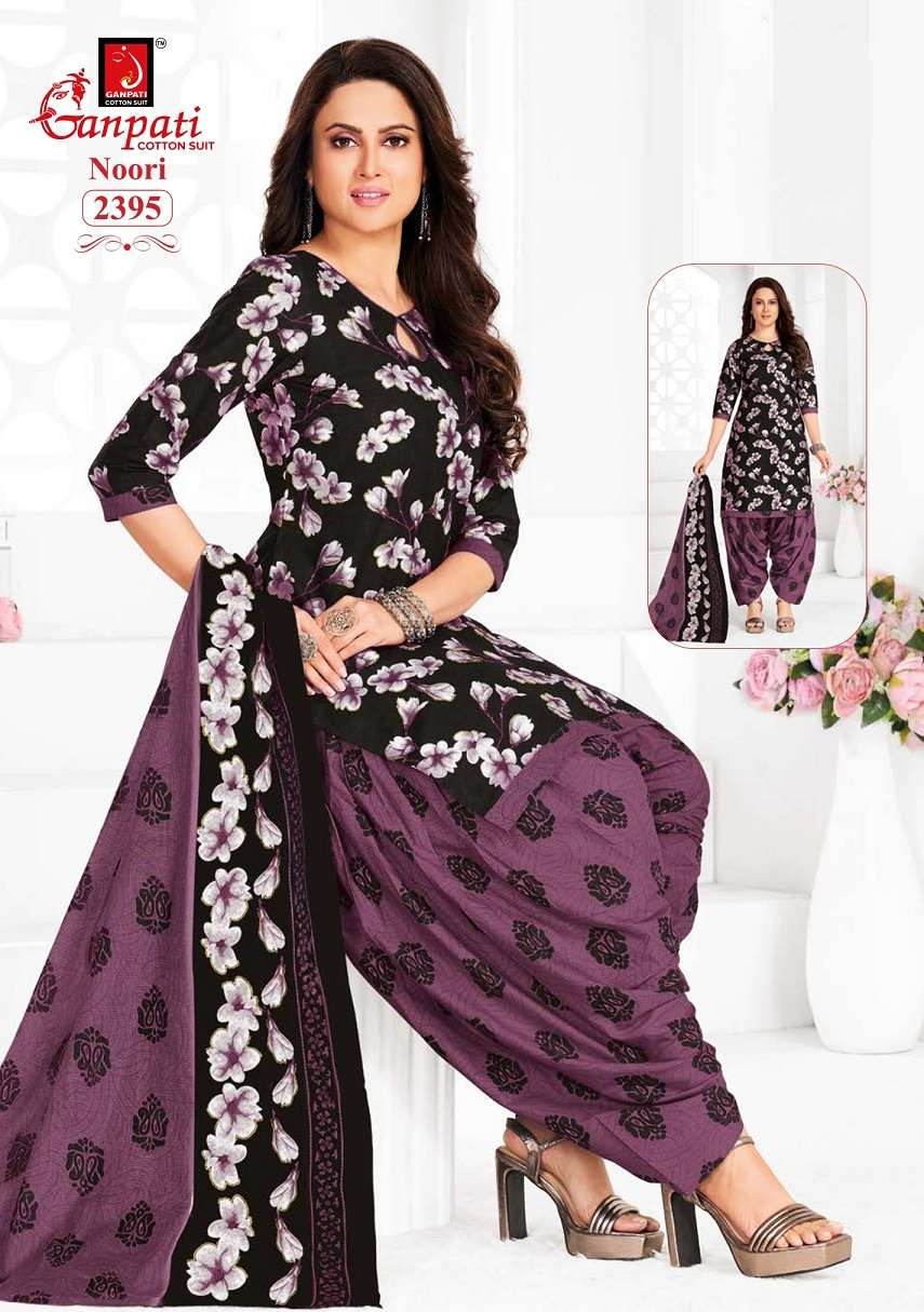 Ganpati Noori Patiyala Vol-12 series 2381 to 2395 Heavy Cotton Printed salwar kameez in wholesale surat