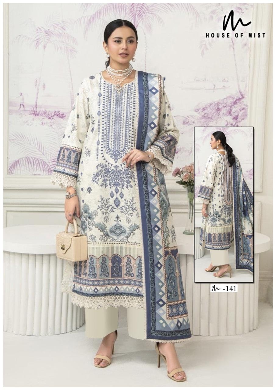 Ghazal Vol-15 series 141 to 146 Pure Cotton Printed Karachi style salwar kameez in wholesale surat