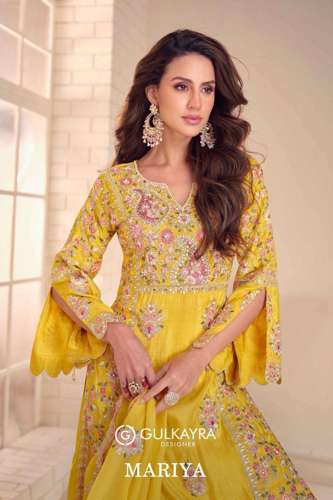 Gulkayra Mariya series 7537 To 7539 real simar Designer Sharara suit in wholesale surat