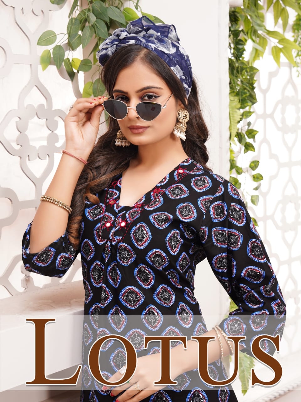 Hiaara Lotus Vol-1 Heavy Cotton Printed With Hand Work Anarkali Style Kurti in wholesale surat