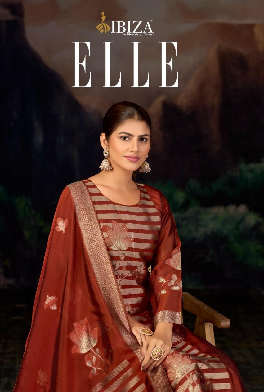 ibiza elle trendy series 2651 to 2654 banglory silk jacquard salwar kameez in wholesale surat