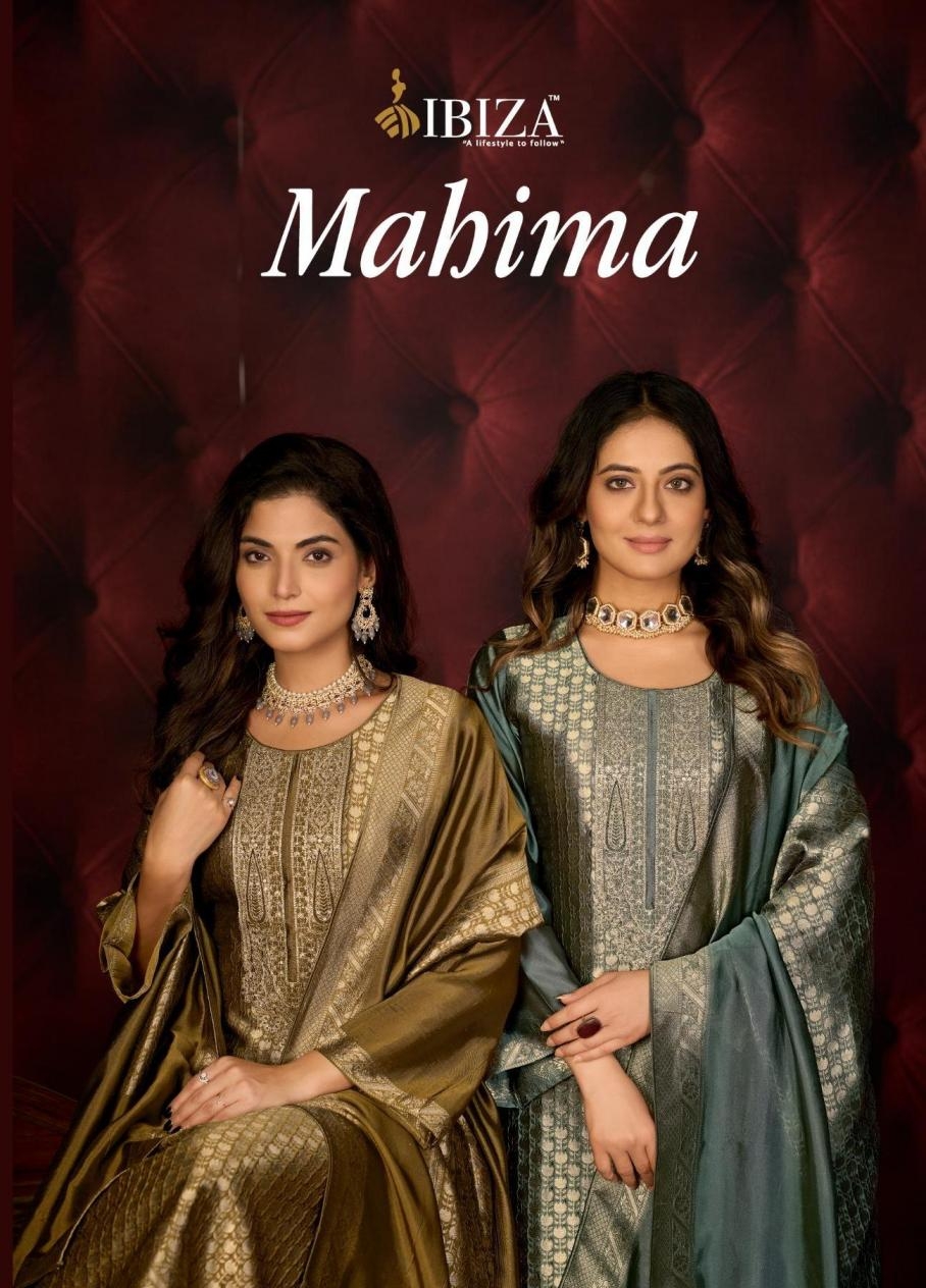 ibiza mahima series 2521 to 2524 unique banglory silk jacquard salwar kameez in wholesale surat