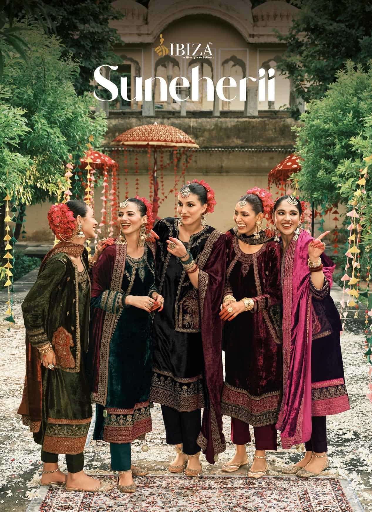 Ibiza Suneherii series 11531 to 11536 Exclusive Designer Velvet salwar kameez in wholesale surat