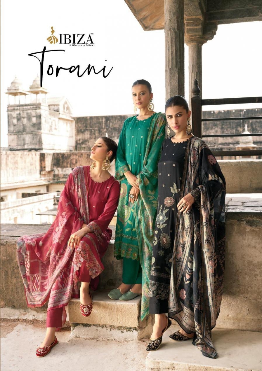 ibiza torani series 11481 to 11486 bemberg muslin jacquard stylish salwar kameez in wholesale surat