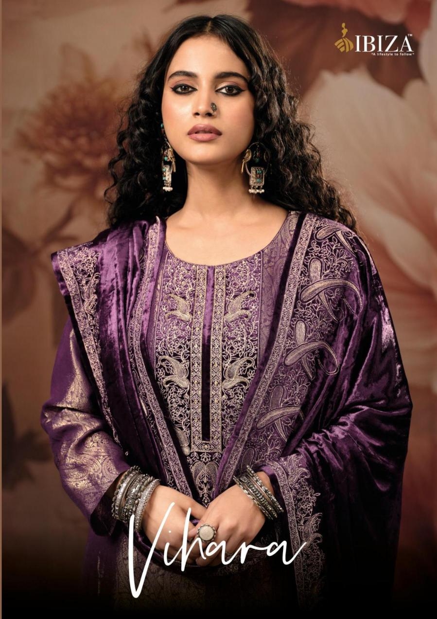 ibiza vihara kimkhab series 11451 to 11454 jacquard stylish unstitched suits in wholesale surat
