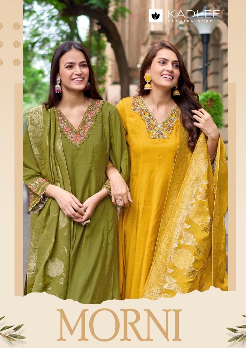 kadlee morni series 2001 to 2004 mull chanderi hit design readymade suit in wholesale surat