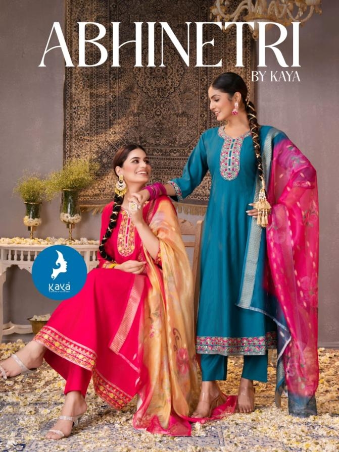 kaya abhinetri series 01 to 06 readymade vertican anarkali style salwar kameez in wholesale surat