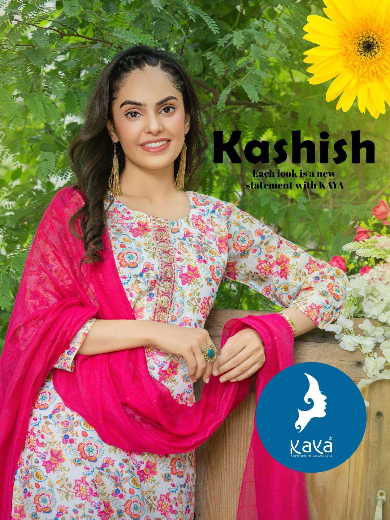 kaya kashish series 01 to 06 chanderi jacquard full stitch big size modern salwar kameez in wholesale surat