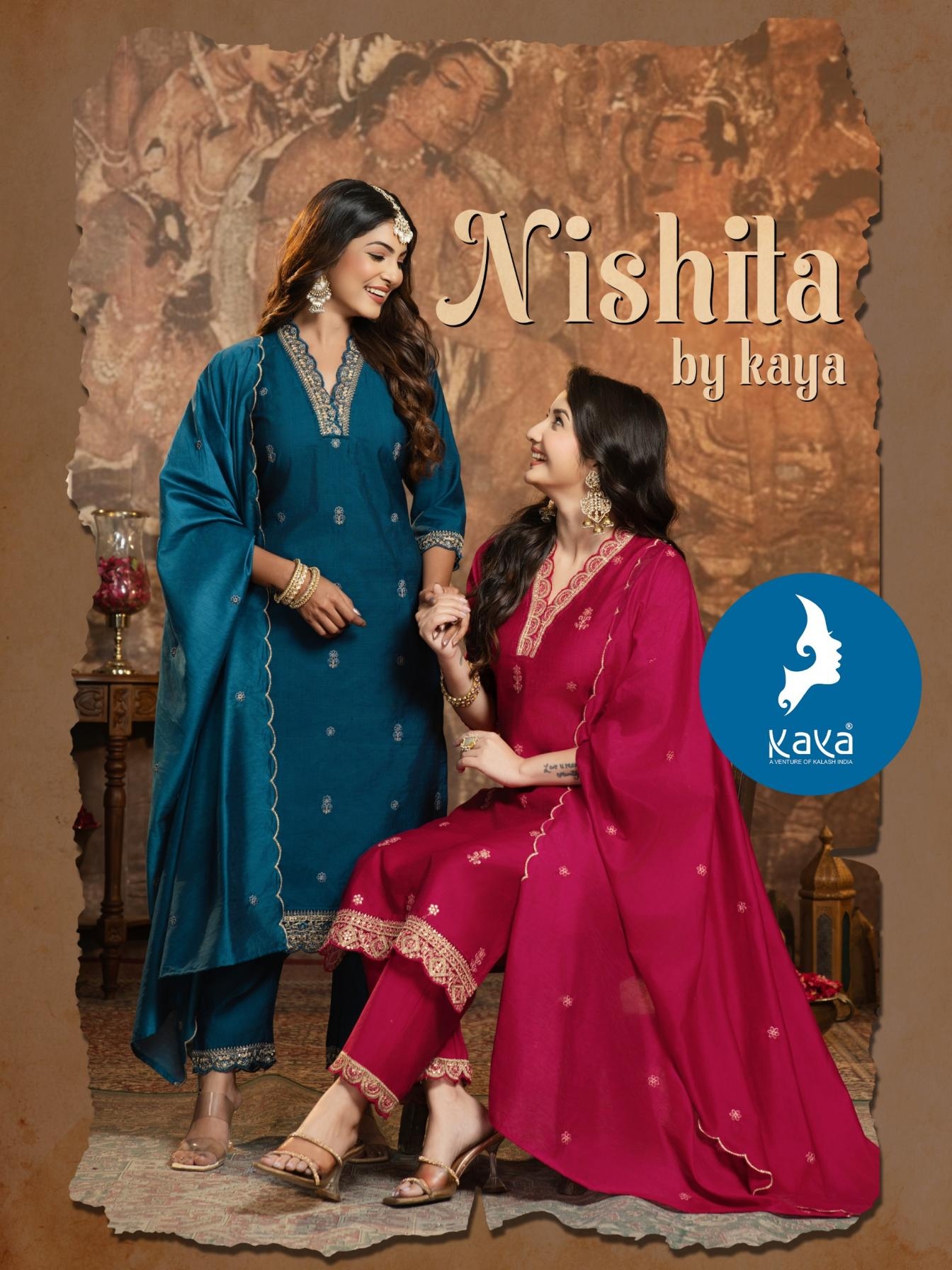 kaya launch nishita series 01 to 06 vertican readymade classic suit in wholesale surat