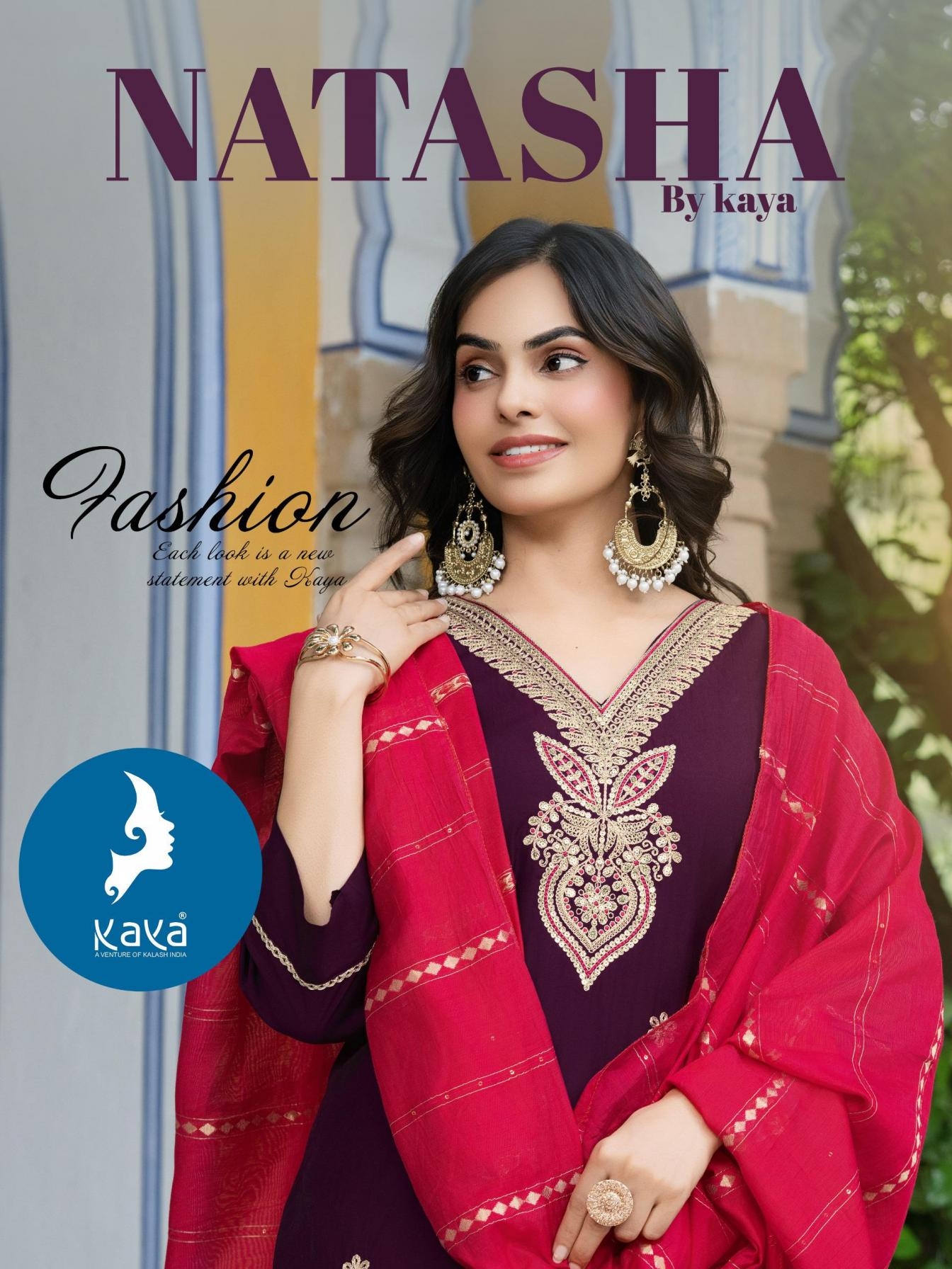 kaya natasha series 01 to 06 roman silk readymade stylish suit in wholesale surat
