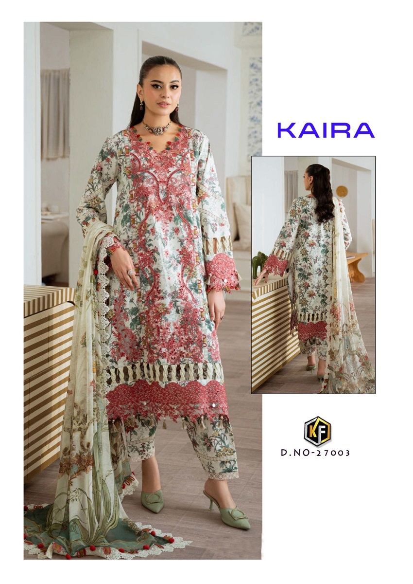 Keval Kaira Vol-27 series 27001 to 27006 Pure Heavy Lawn Cotton Print Karachi style salwar kameez in wholesale surat