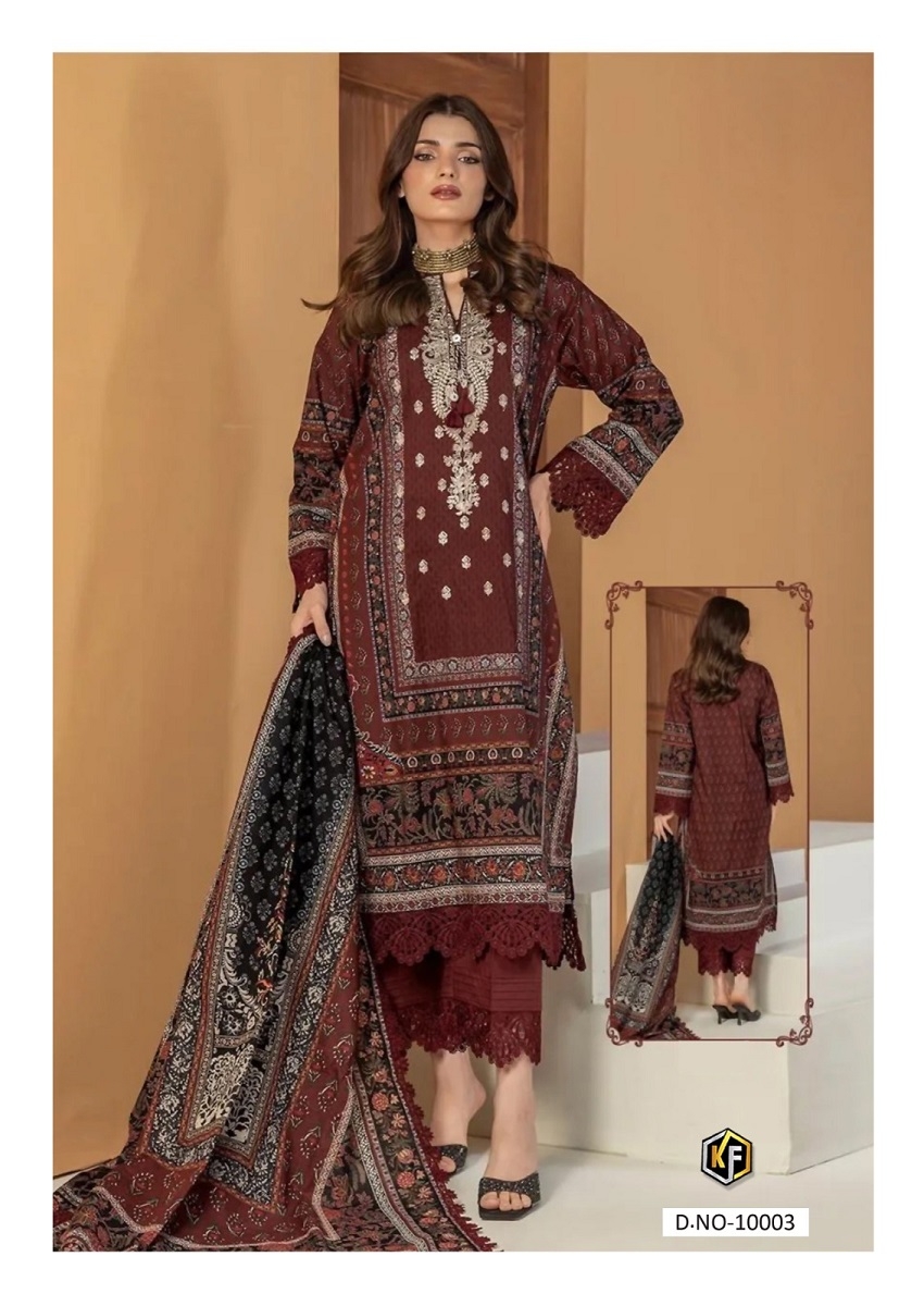 Keval Rangrez Vol-10 series 10001 to 10006 Pure Lawn Cotton Printed Karachi Readymade Kurti Pant With Dupatta in wholesale surat