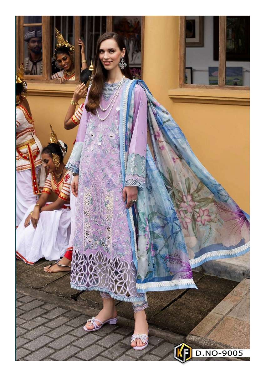 Keval Soha Nazir vol-9 series 9001 to 9006 Pure Heavy Cotton Print Karachi salwar kameez in wholesale surat