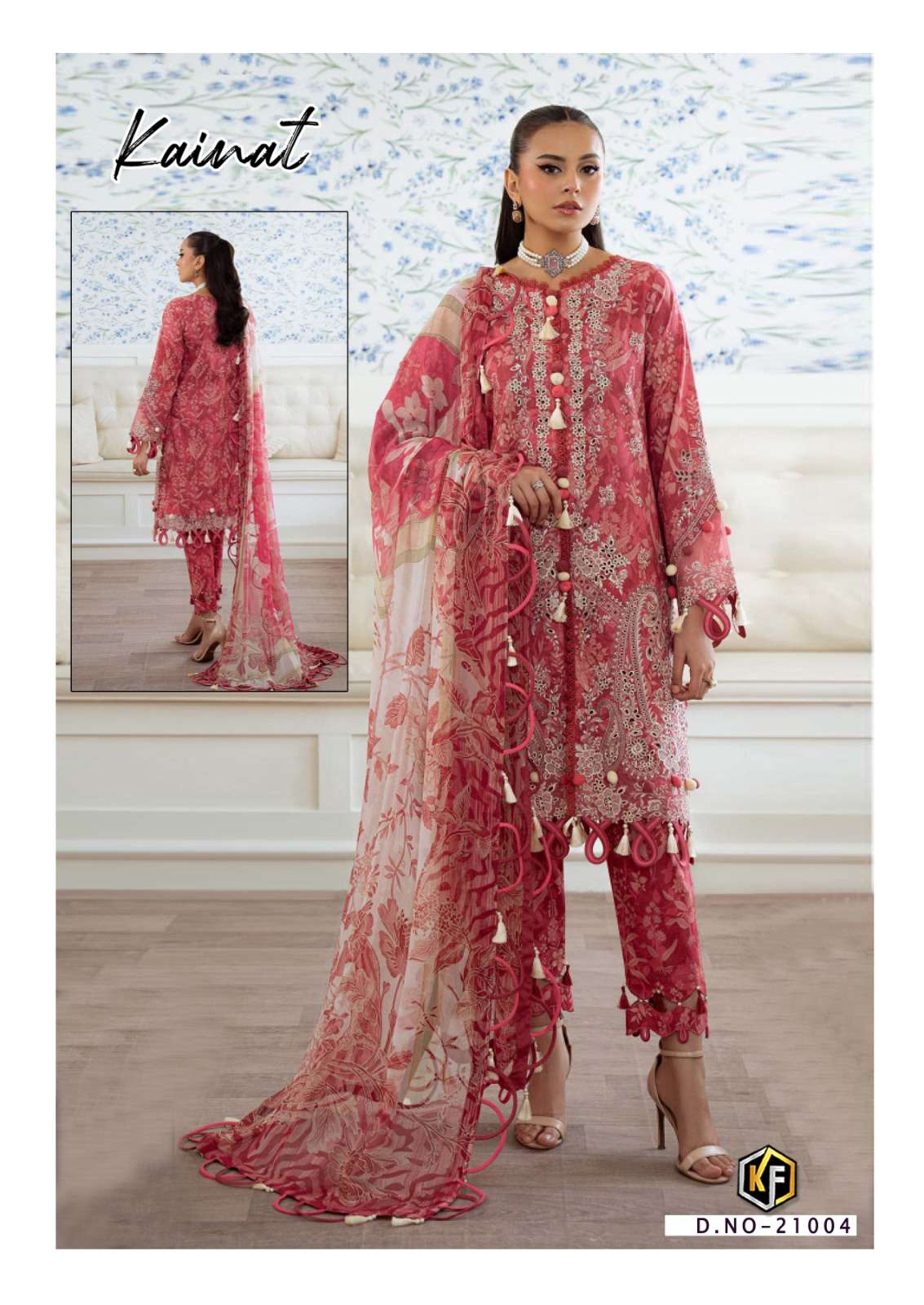Kevalfab Kainat Vol-21 series 21001 to 21006 Heavy Lawn Cotton Printed Karachi salwar kameez in wholesale surat