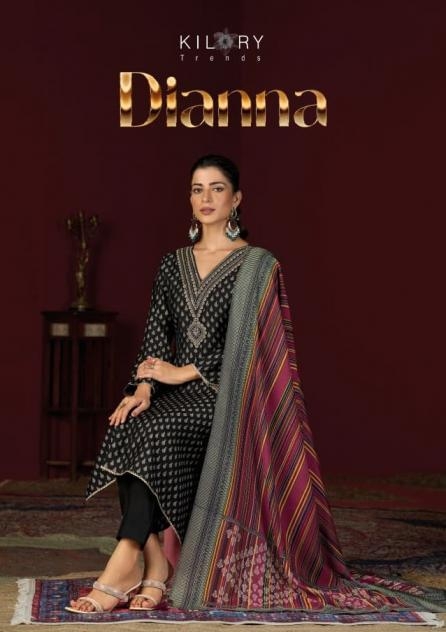kilory trends dianna series 1851 to 1856 muslin silk hit design suit in wholesale surat