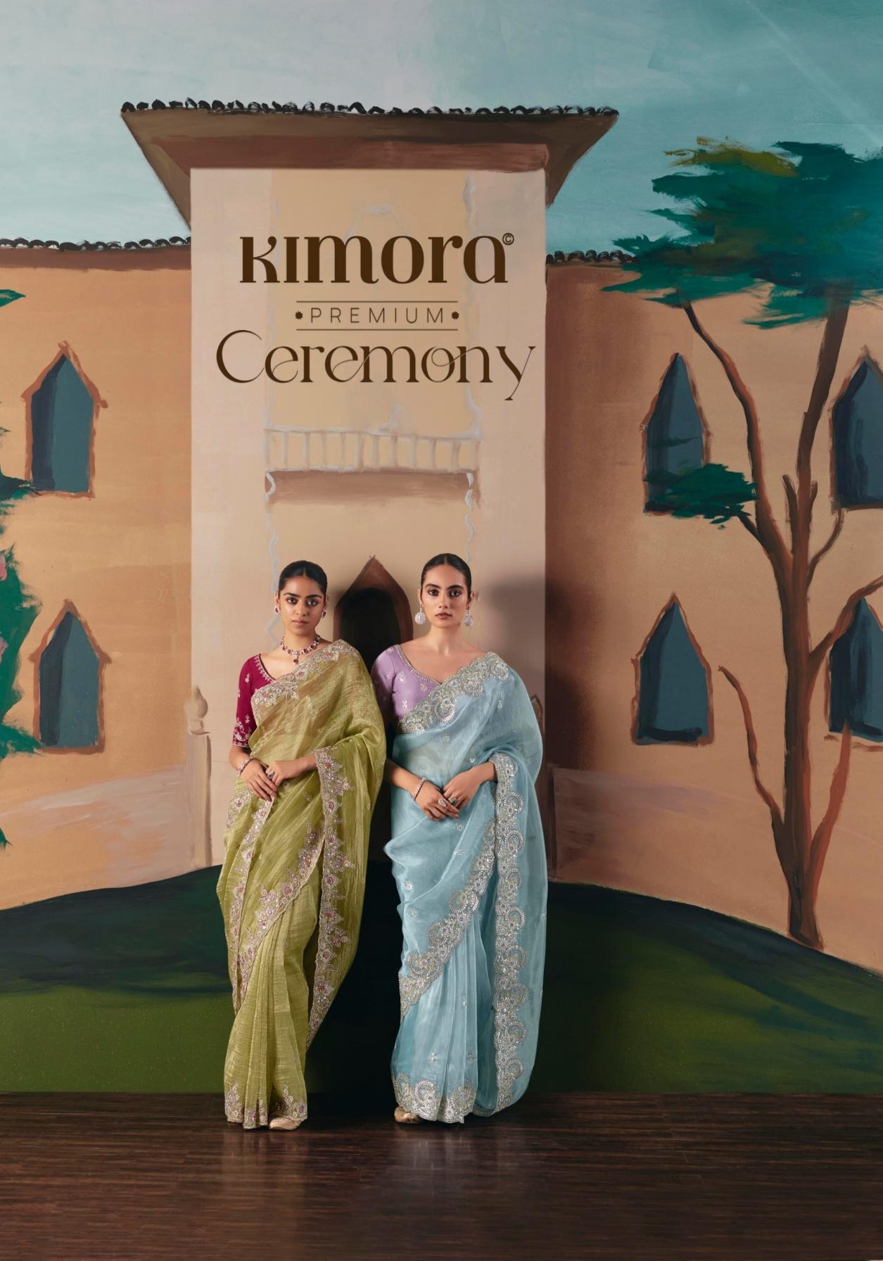 kimora ceremony series 5501 to 5511 fancy sequence work occasion wear saree in wholesale surat
