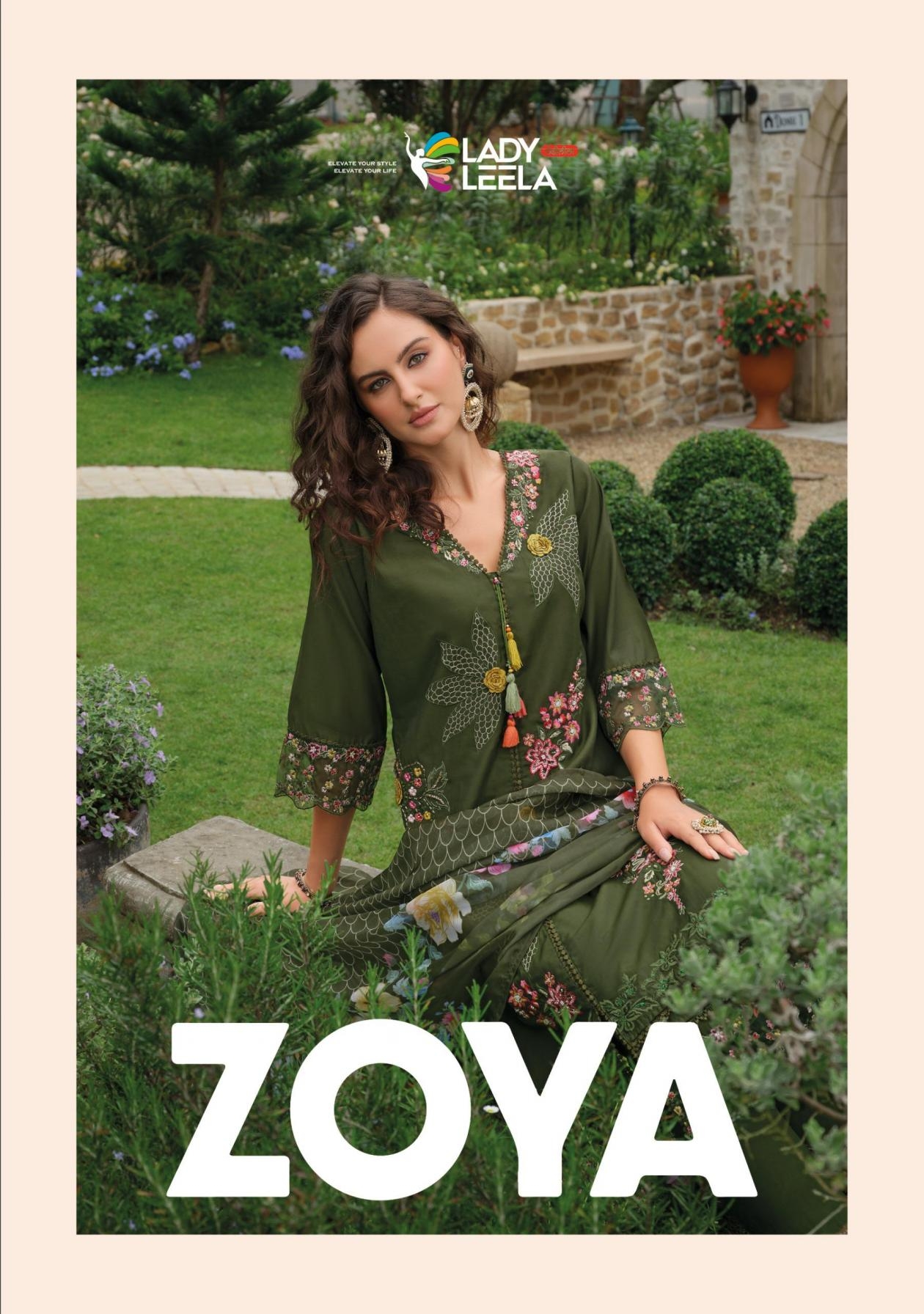 lady leela zoya series 31101 to 31104 viscose silk readymade party wear suit in wholesale surat