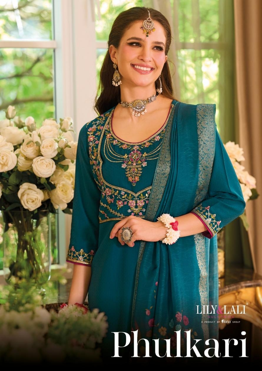 lily & lali phulkari series 29301 to 29304 viscose silk glamorous styles readymade suit in wholesale surat