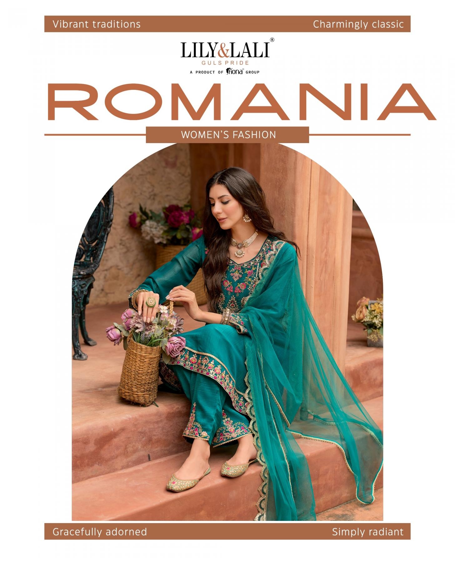 lily & lali romania series 28401 to 28404 silk lining readymade gorgeous look suits in wholesale surat