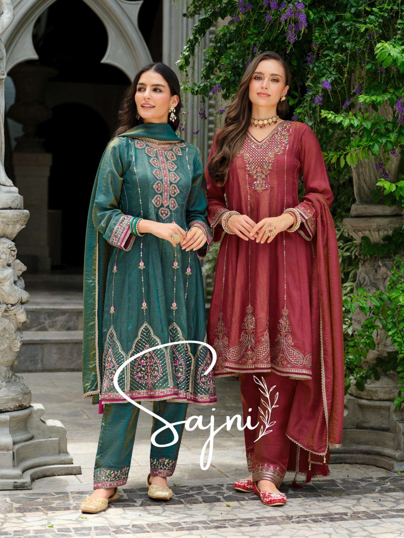 lily & lali sajni series 27421 to 27424 viscose silk traditional readymade suit in wholesale surat