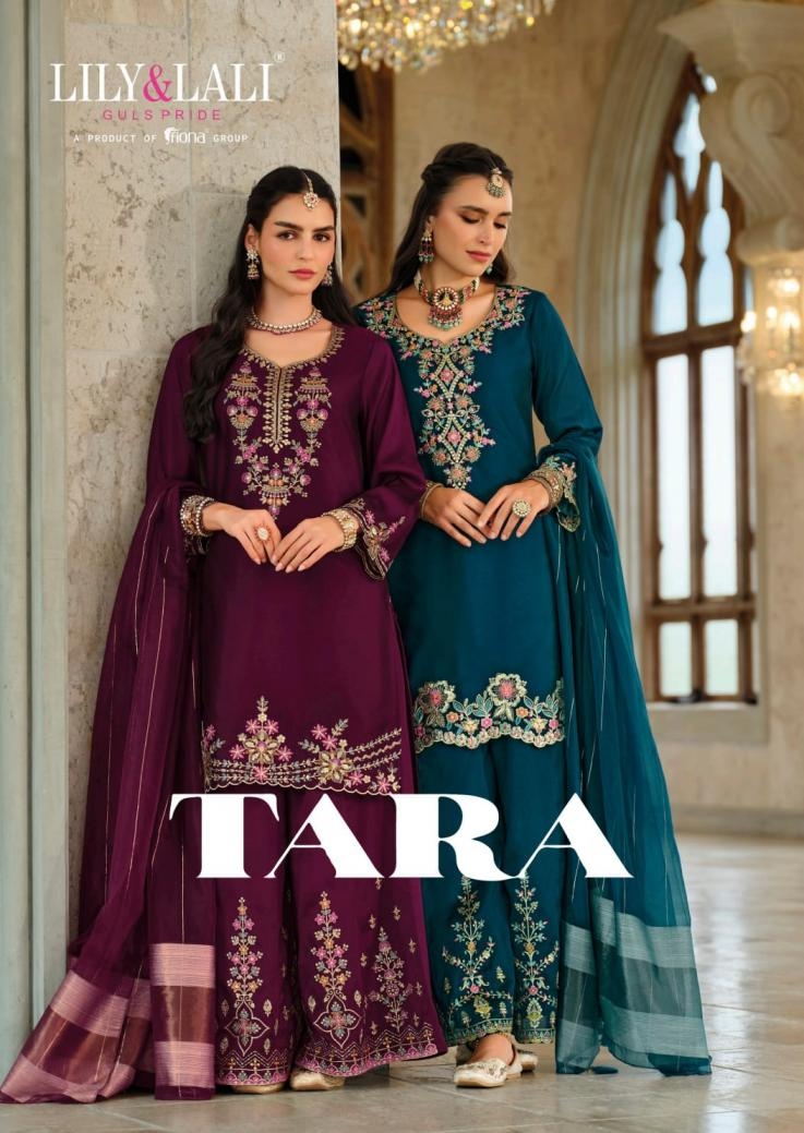 lily & lali tara series 27751 to 27754 silk readymade exclusive plazzo suit in wholesale surat