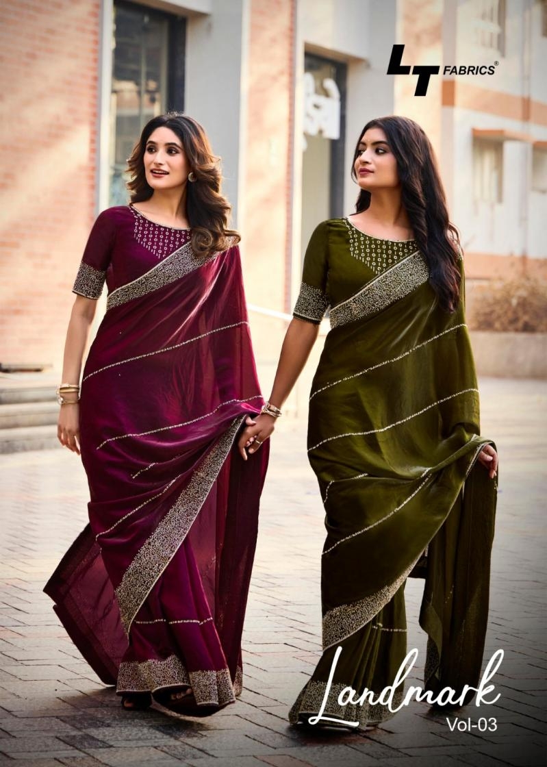 lt fashion landmark vol 3 series 301 to 306 malai silk luxurious silk sarees in wholesale surat