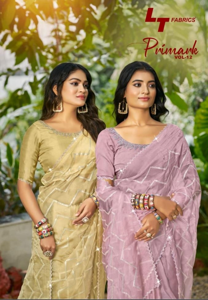 lt fashion primark vol 12 series 1201 to 1206 malai silk saree in wholesale surat