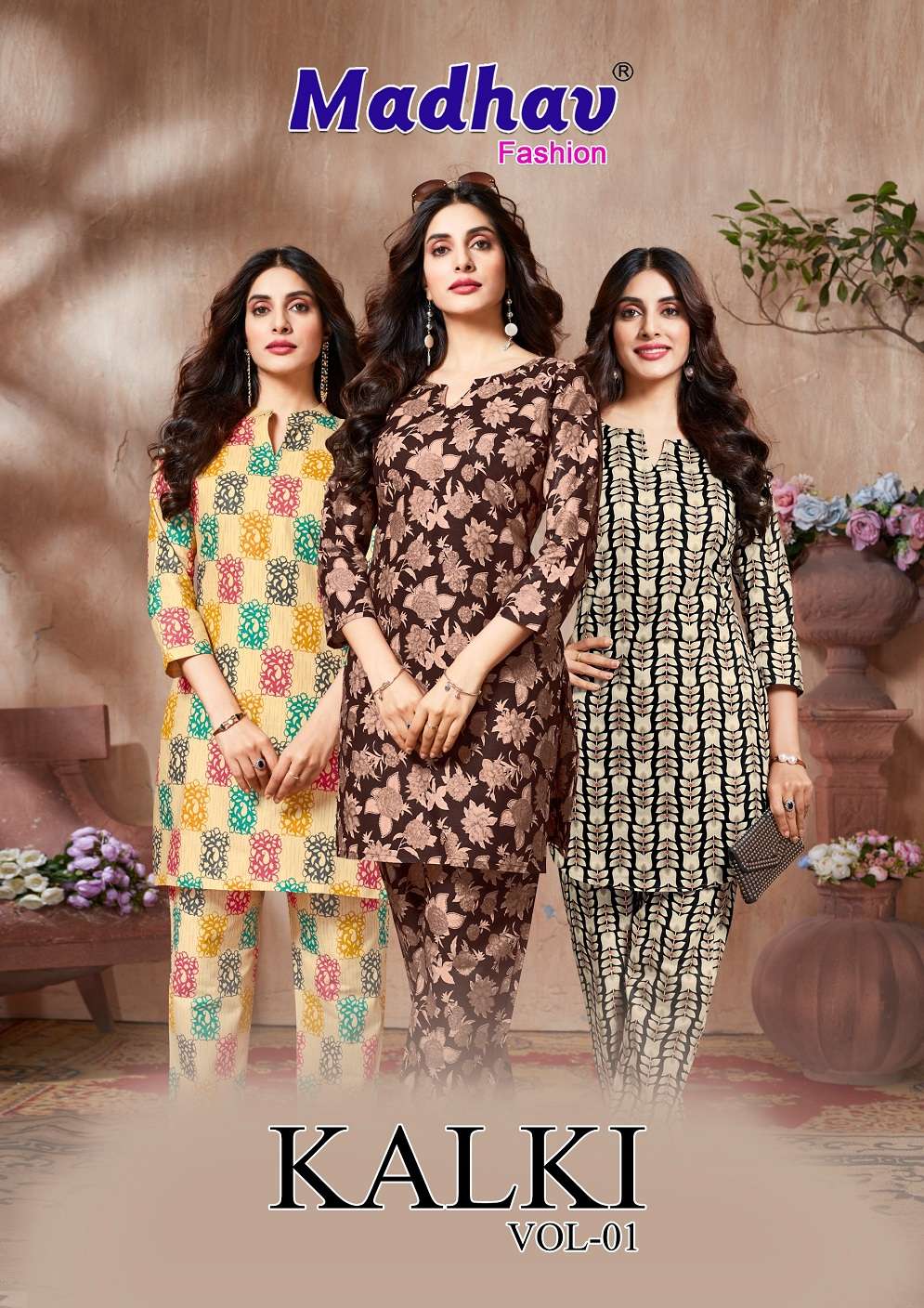 Madhav Kalki Vol-1 series 1001 to 1008 Pure Cotton Printed Cord Set in wholesale surat