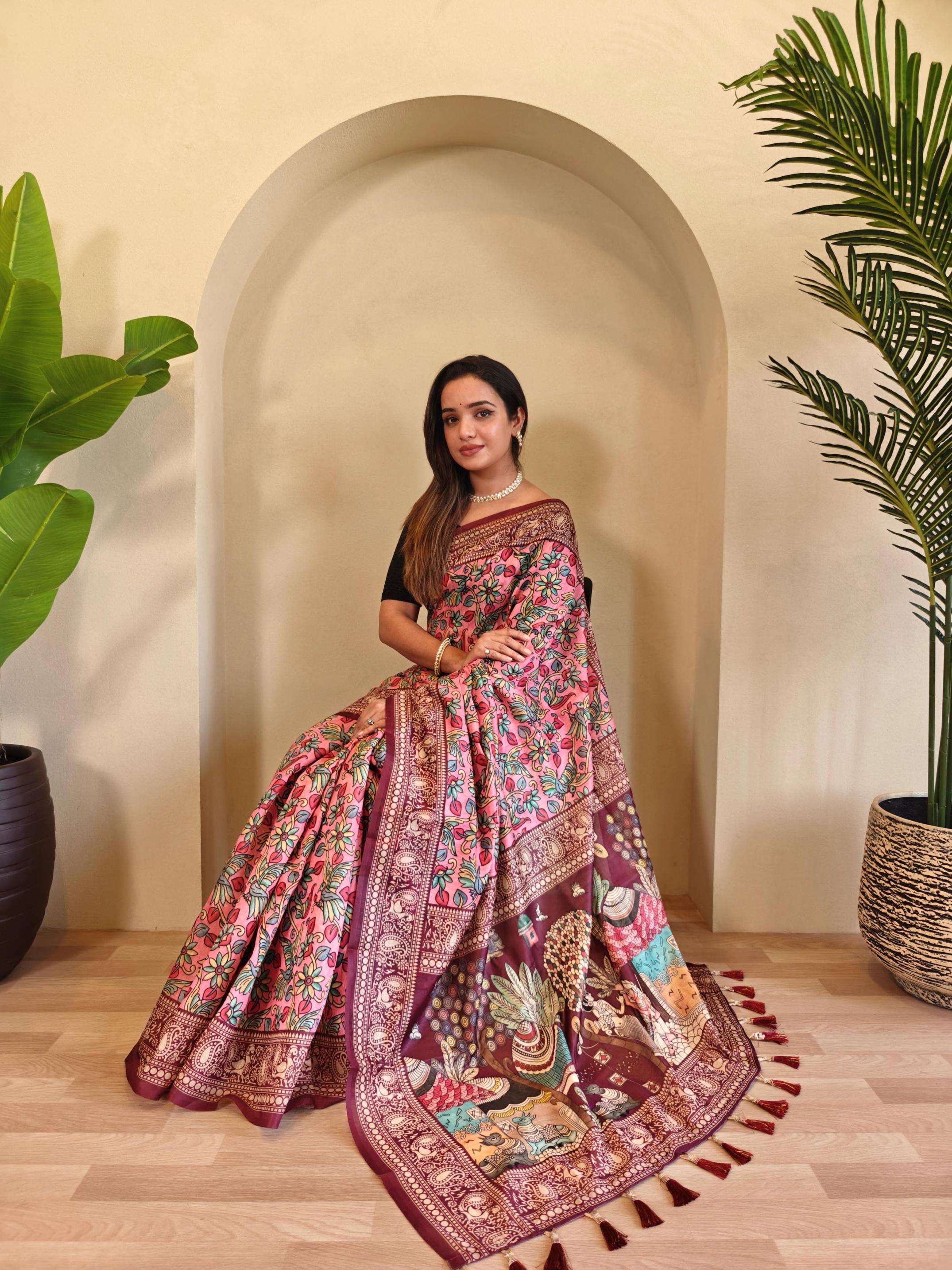 madhu cotton chanderi daily wear sarees in wholesale surat