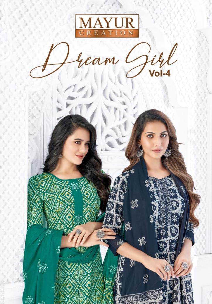 mayur creation dream girl vol 4 series 4001 to 4010 readymade cotton pretty plus size suit in wholesale surat