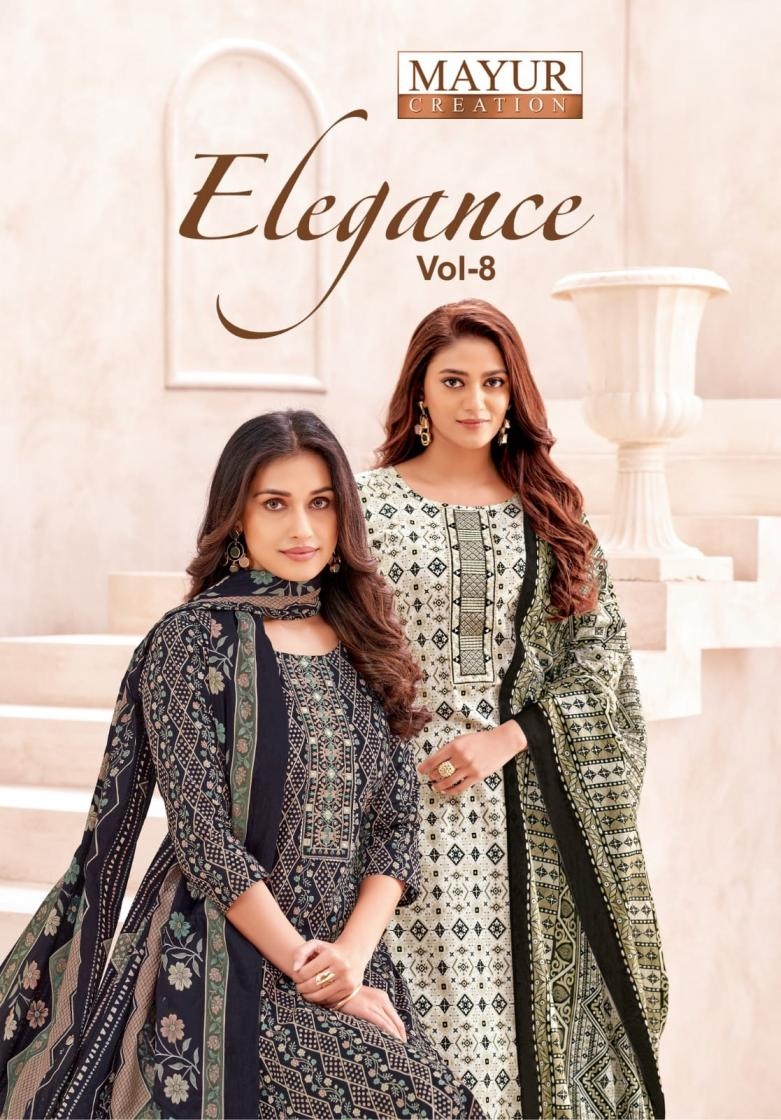 mayur creation elegance vol 8 series 8001 to 8010 cotton readymade big size suit in wholesale surat