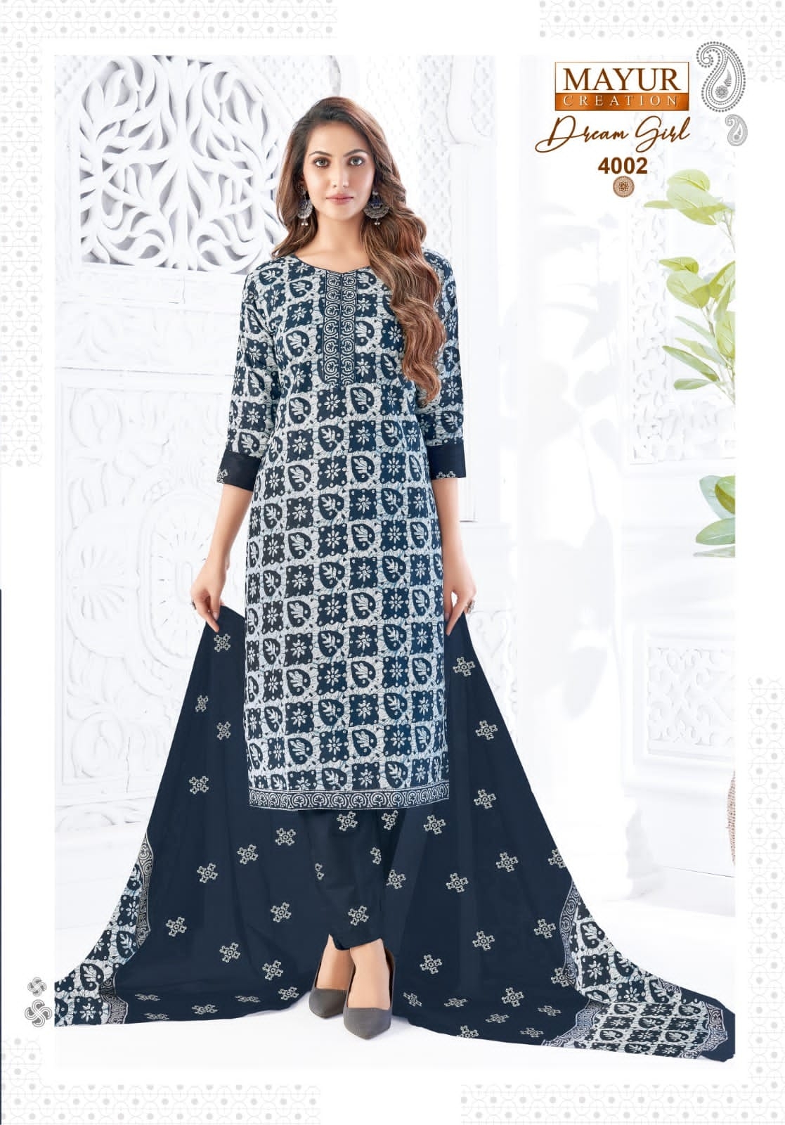 Mayur Dream Girl Vol-4 series 4001 to 4010 Pure Cotton Batik Printed Kurti Pant With Dupatta in wholesale surat
