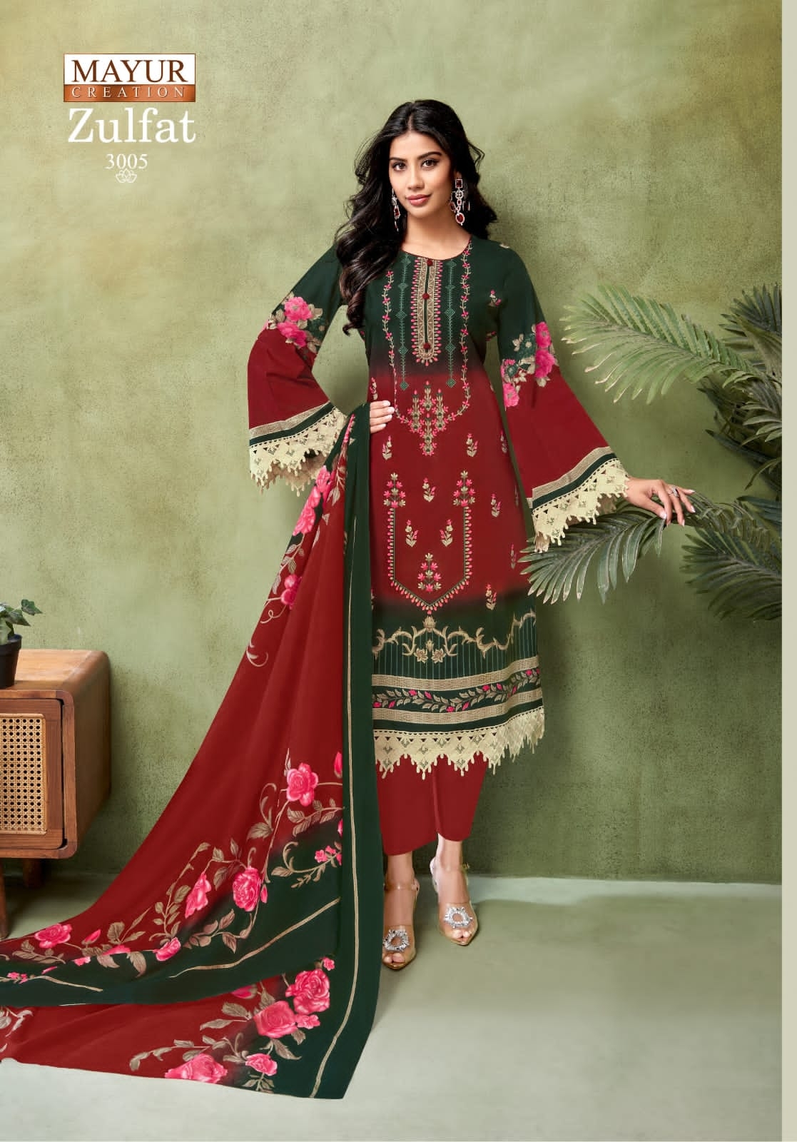 Mayur Zulfat Vol-03 series 3001 to 3008 Pure Cotton Printed salwar kameez in wholesale surat