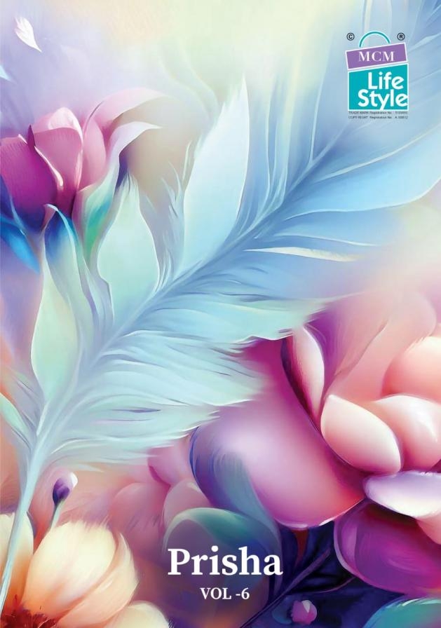 mcm lifestyle prisha vol 6 cotton readymade pretty look suit in wholesale surat