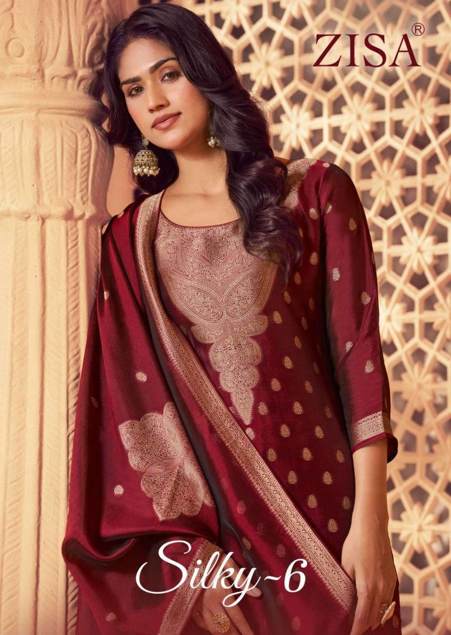 meera trendz zisa silky vol 6 series 13591 to 13594 bamberg silk jacquard stylish salwar kameez in wholesale surat