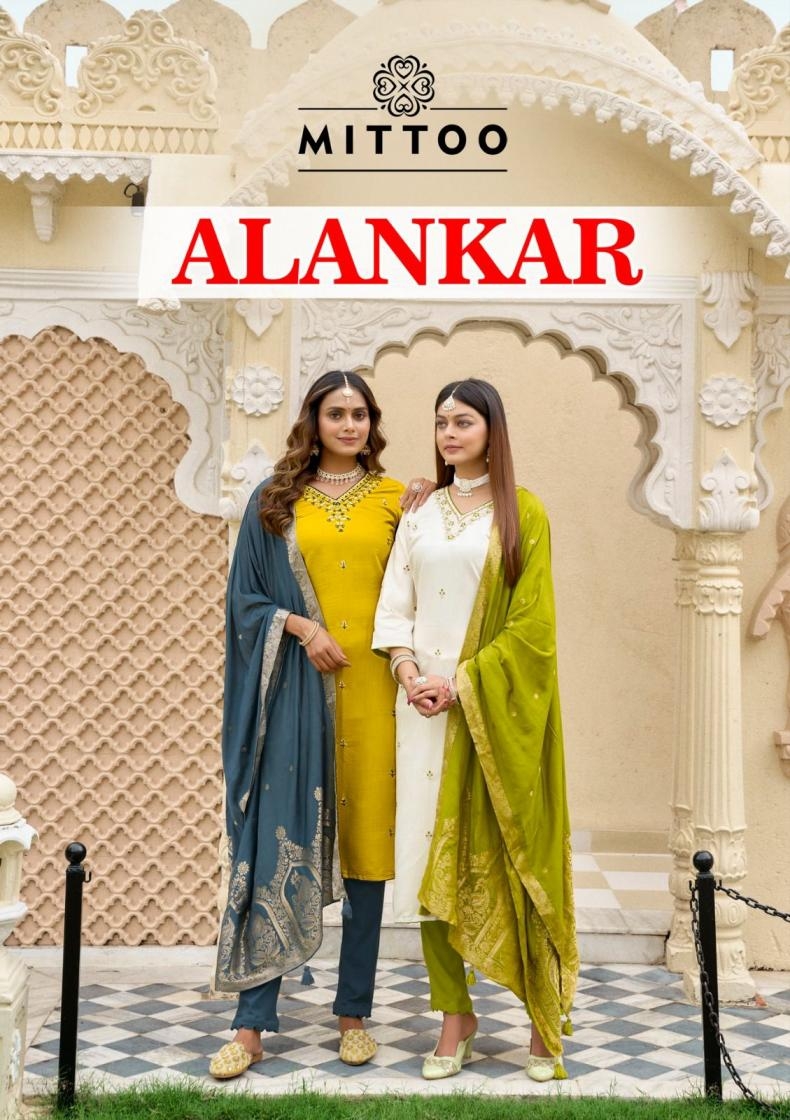 mittoo alankar series 2001 to 2006 viscose weaving readymade stylish suit in wholesale surat