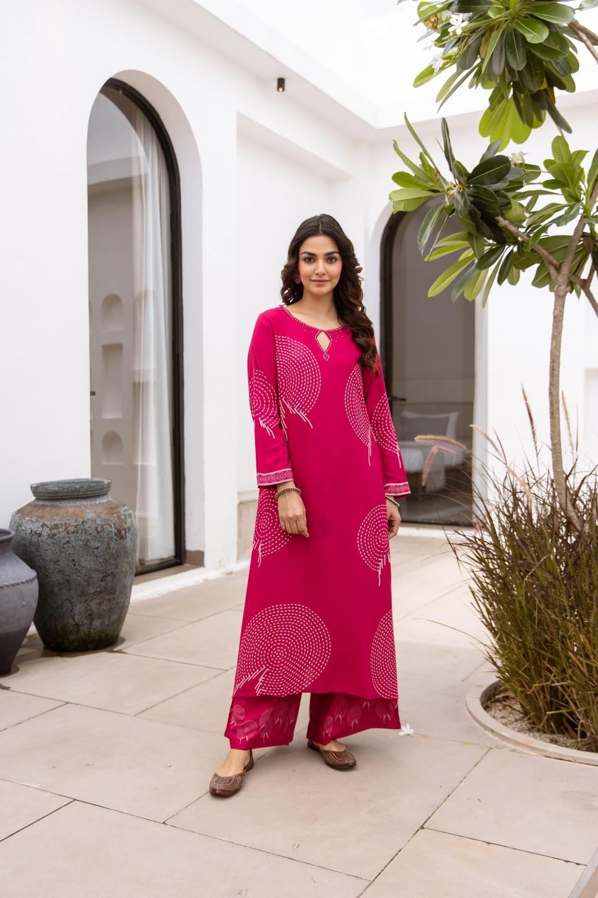modern german rayon combo set stylish readymade kurti with plazzo in wholesale surat