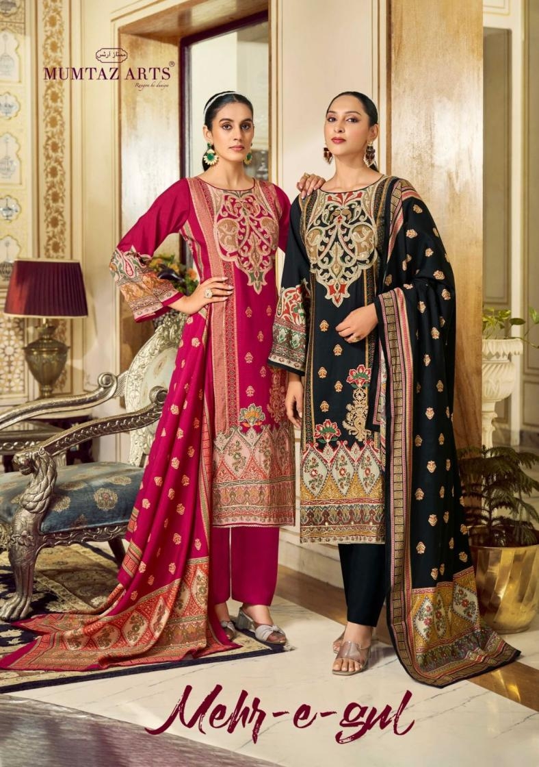 mumtaz arts mehr e gul series 1001 to 1004 modal silk modern pakistani fancy salwar kameez in wholesale surat