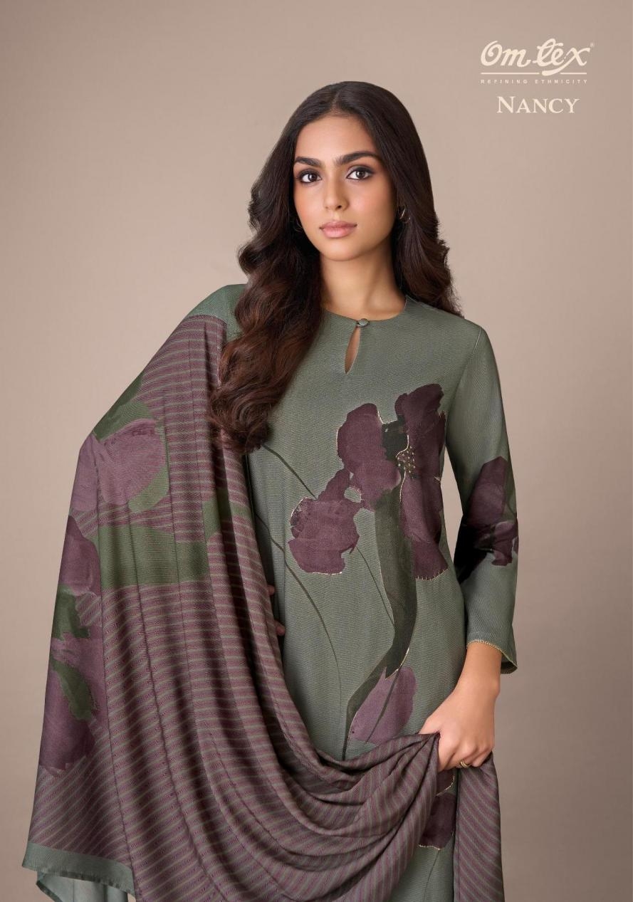 omtex nancy series 8631A to 8631D unique pashmina winter suit in wholesale surat