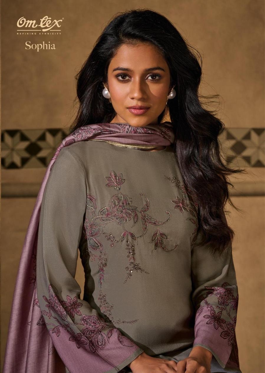 omtex sophia series 8611A to 8611 hit design pashmina fancy salwar kameez in wholesale surat