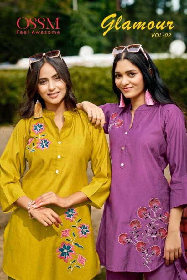 ossm glamour vol 2 series 1001 to 1006 elegant style berlin silk readymade co-ord sets in wholesale surat