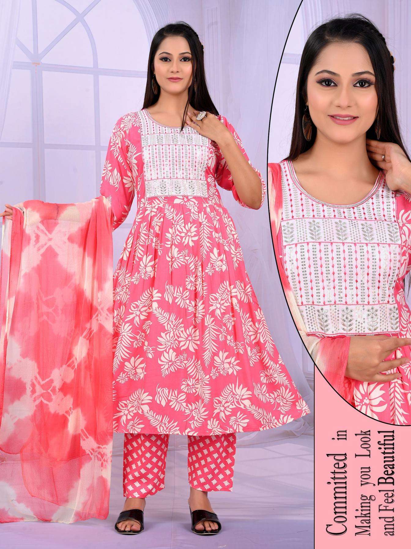 padmavati karishma rayon daily wear readymade suit in wholesale surat