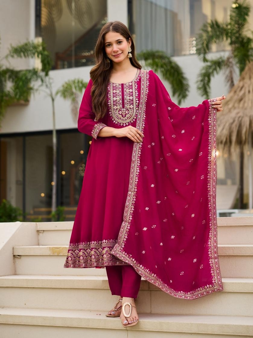 PR 9STAR FASHION KAVITA CP VICHITRA WITH EMBRODERY WORK FANCY DESIGNER SUITS IN WHOLESALE SURAT