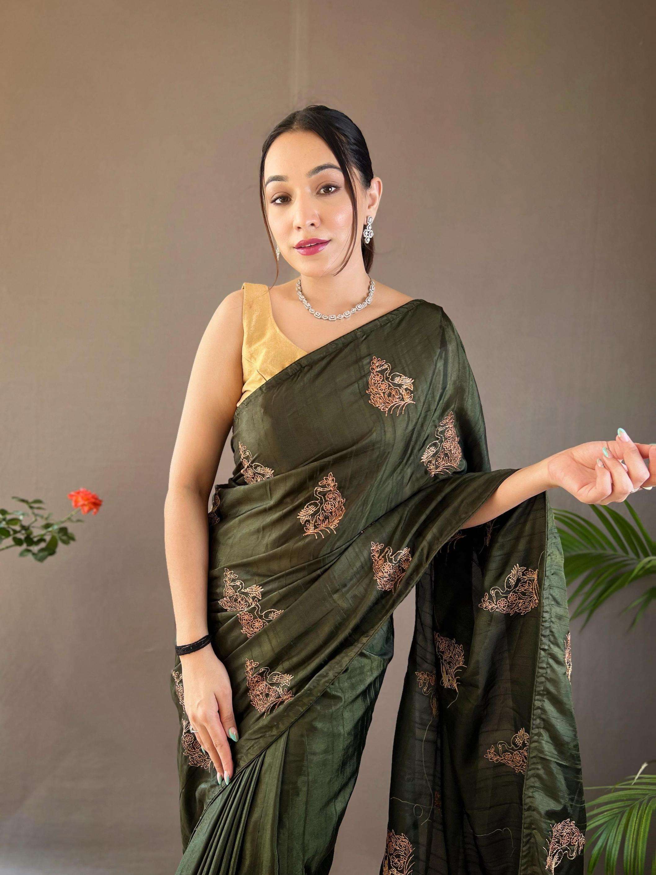 pr amaya silk embroidery work summer beauty saree in wholesale surat
