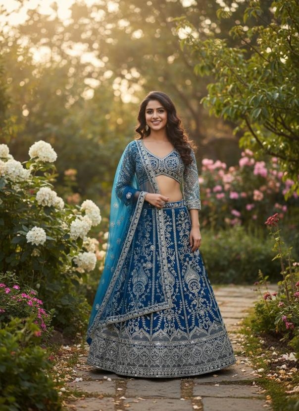 pr dvd 5132 butterfly net semi stitch best lehenga unstitch blouse in wholesale surat
